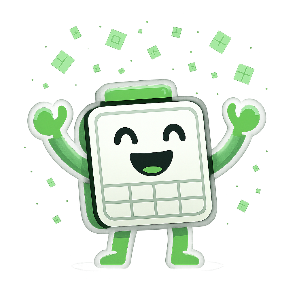 SheetLive mascot celebrating